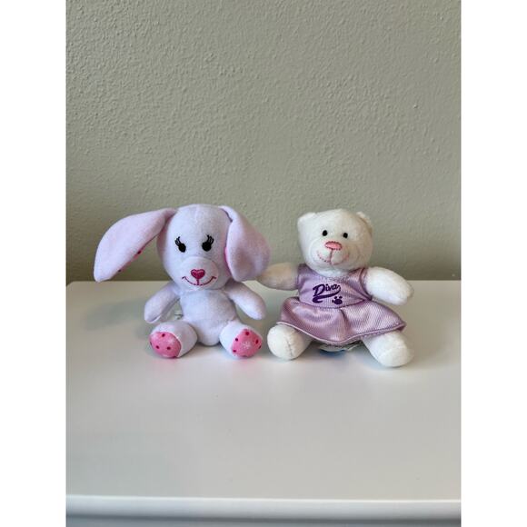 Build-A-Bear Bunny and Diva Bear Mini Small Plush Plush 3" - Picture 1 of 8